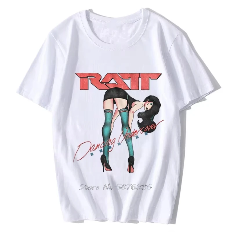 

Футболка для взрослых Ratt Dancing Undercover Heavy Metal Music, хлопковые новые забавные топы унисекс, футболка