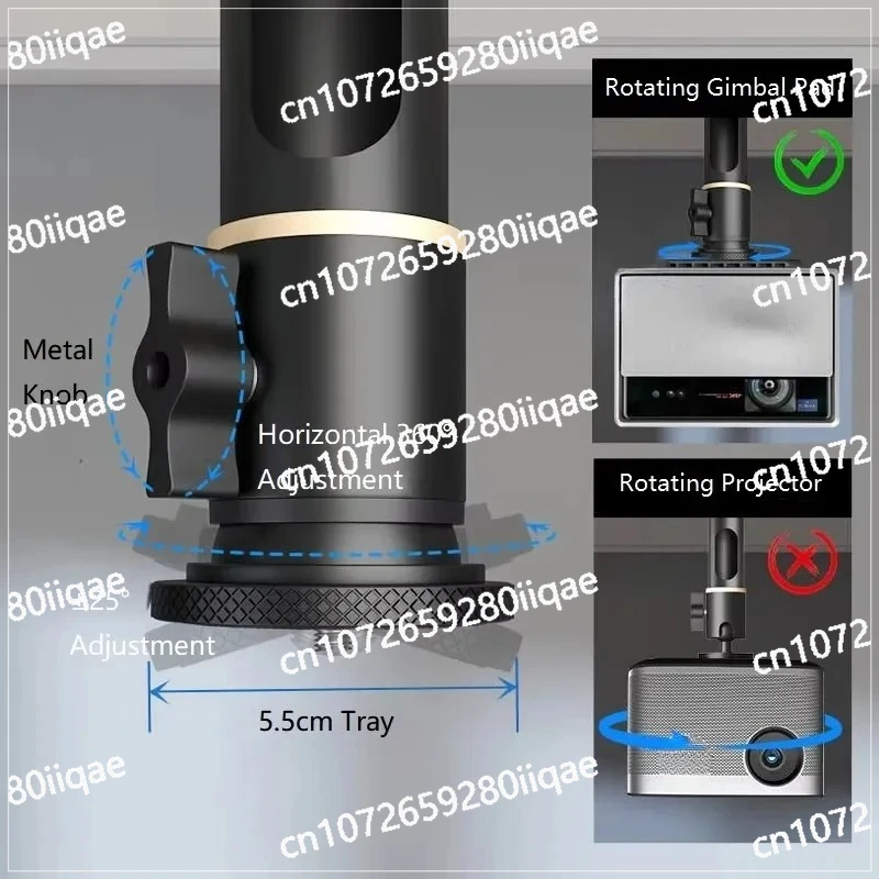 Heavy duty projector universal rotating bracket steel ceiling bracket hidden adapter hidden adapter