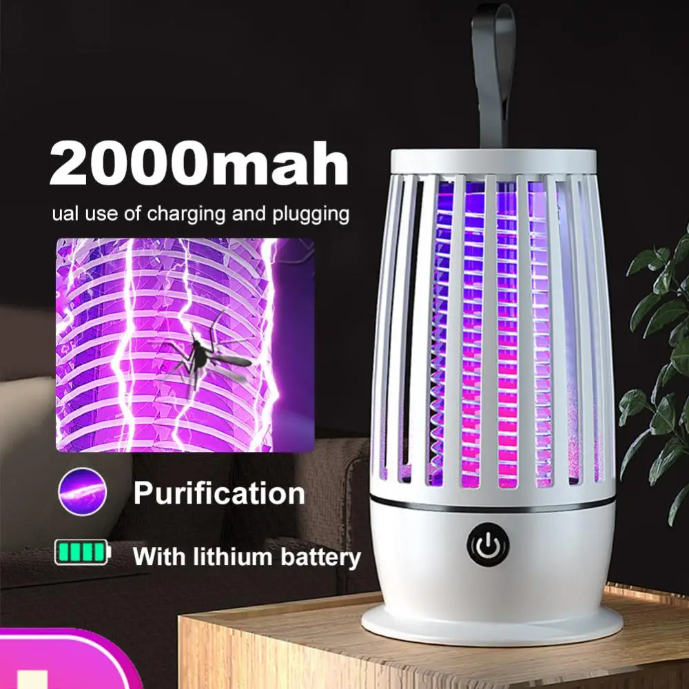 

UV Light Bug Zapper Trap Electric Mosquito Killer Lamp USB Rechargeable Summer Fly Swatter Insect Killer Light ﻿Camping Backyard
