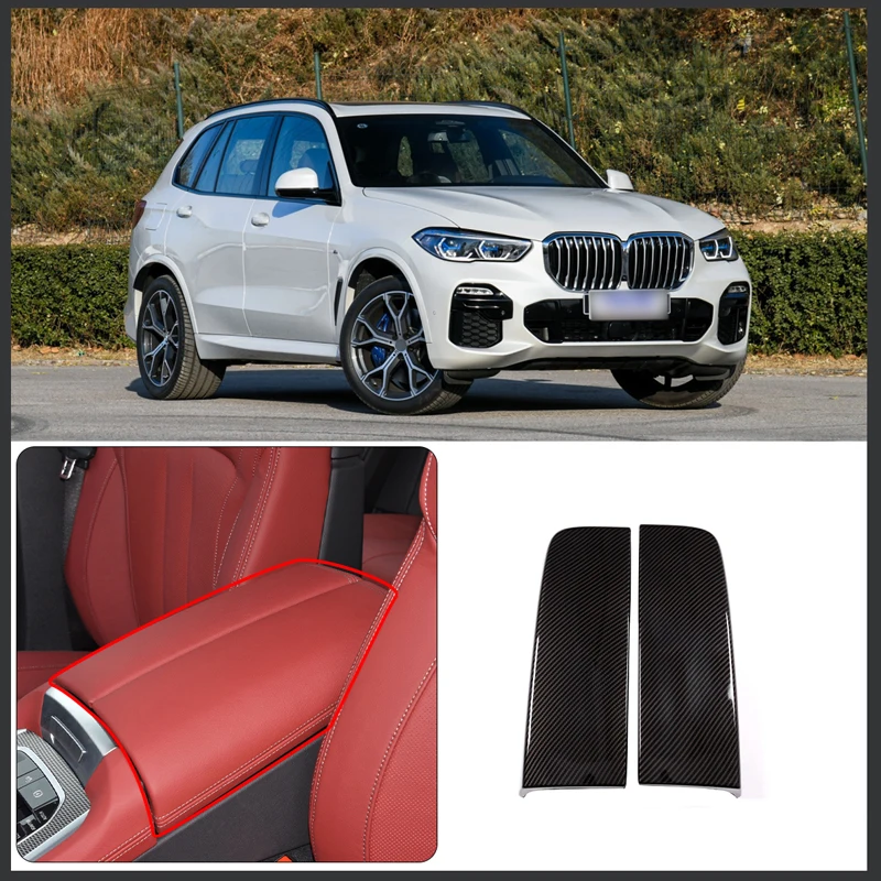 

For 2019-2022 BMW BMW X5 X6 G05 G06 ABS Carbon Fiber Car Styling Armrest Box Protective Cover Sticker Car Interior Accessories