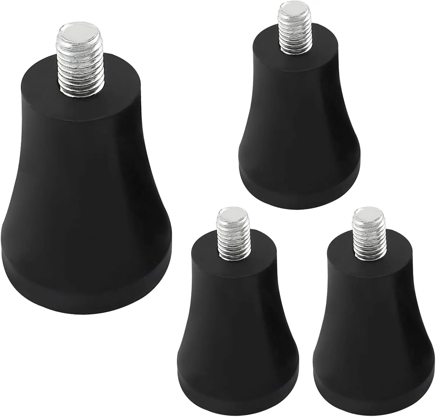 

4Pcs 2/50mm Rubber Furniture Legs Riser - M10x13mm Bolt, Non-Slip Floor Protector Mats Replacement for Cabinet Table Sofa Chair