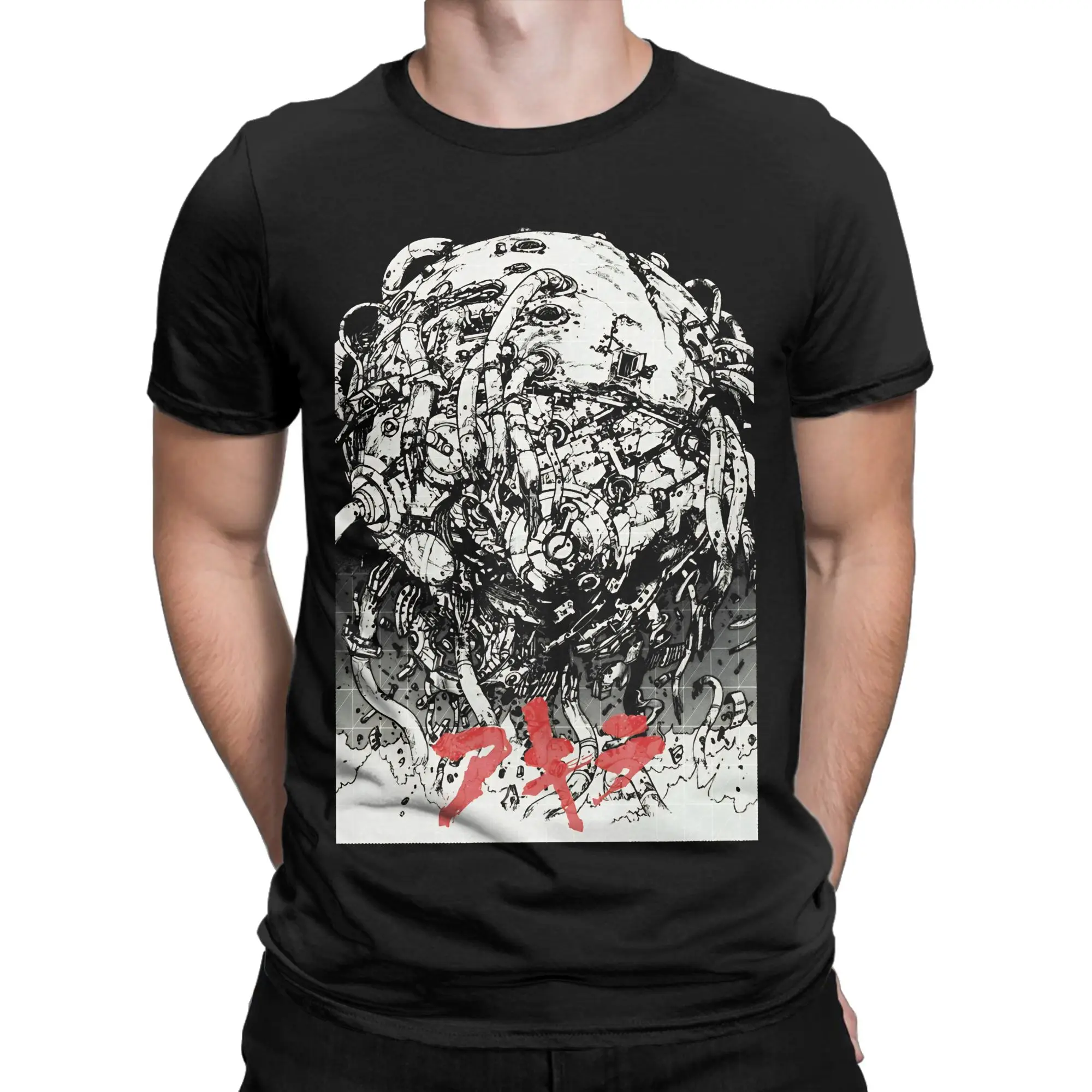 Futuristic Biker Character  Classic AKIRA Funny 100% Cotton T-Shirt Tops Tees For Men