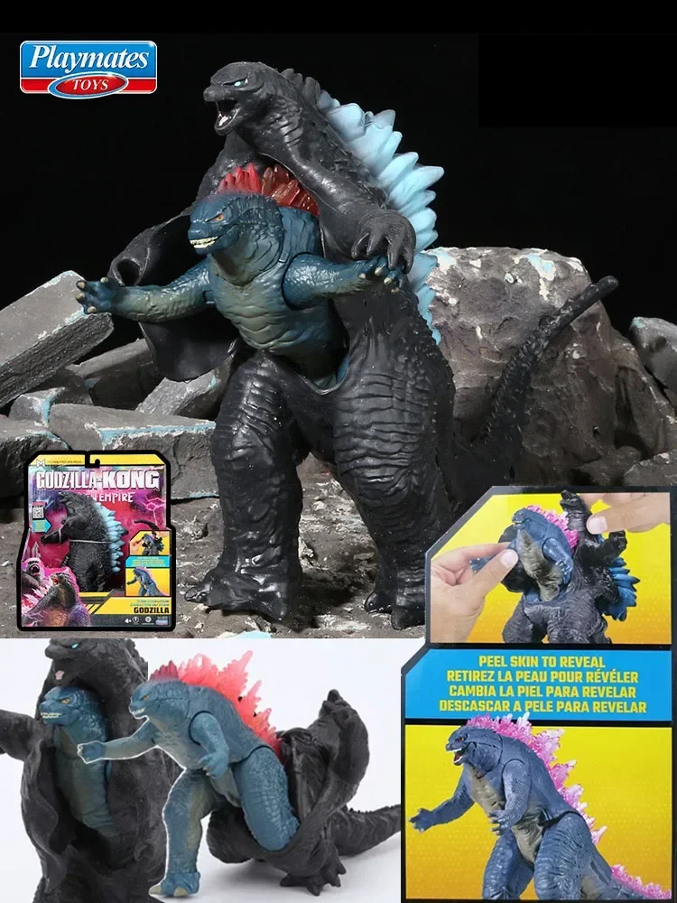 Godzilla Evolution Model VS King Kong New Empire 2024 Collect Peel Skin Gojira Titan Action Figure Joints Movable Model Toy Gift