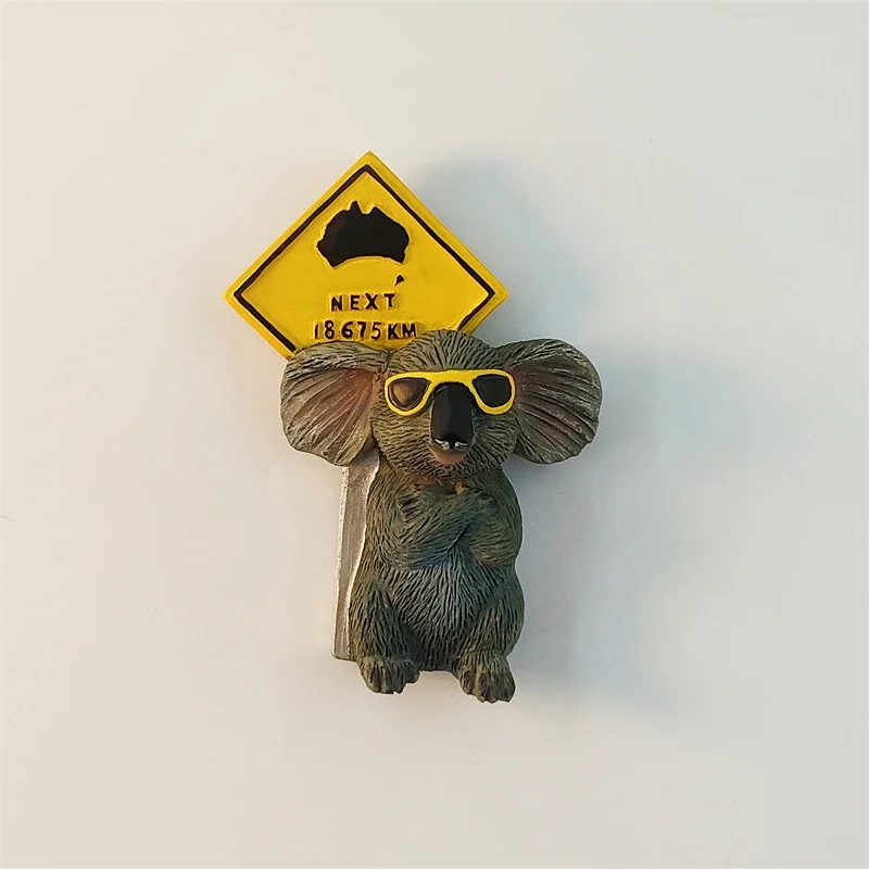 

3D стереоскопическая коала, Австралия, дорожные знаки, картина из смолы, туризм, сувениры, украшение для дома, магниты на холодильник, Окения