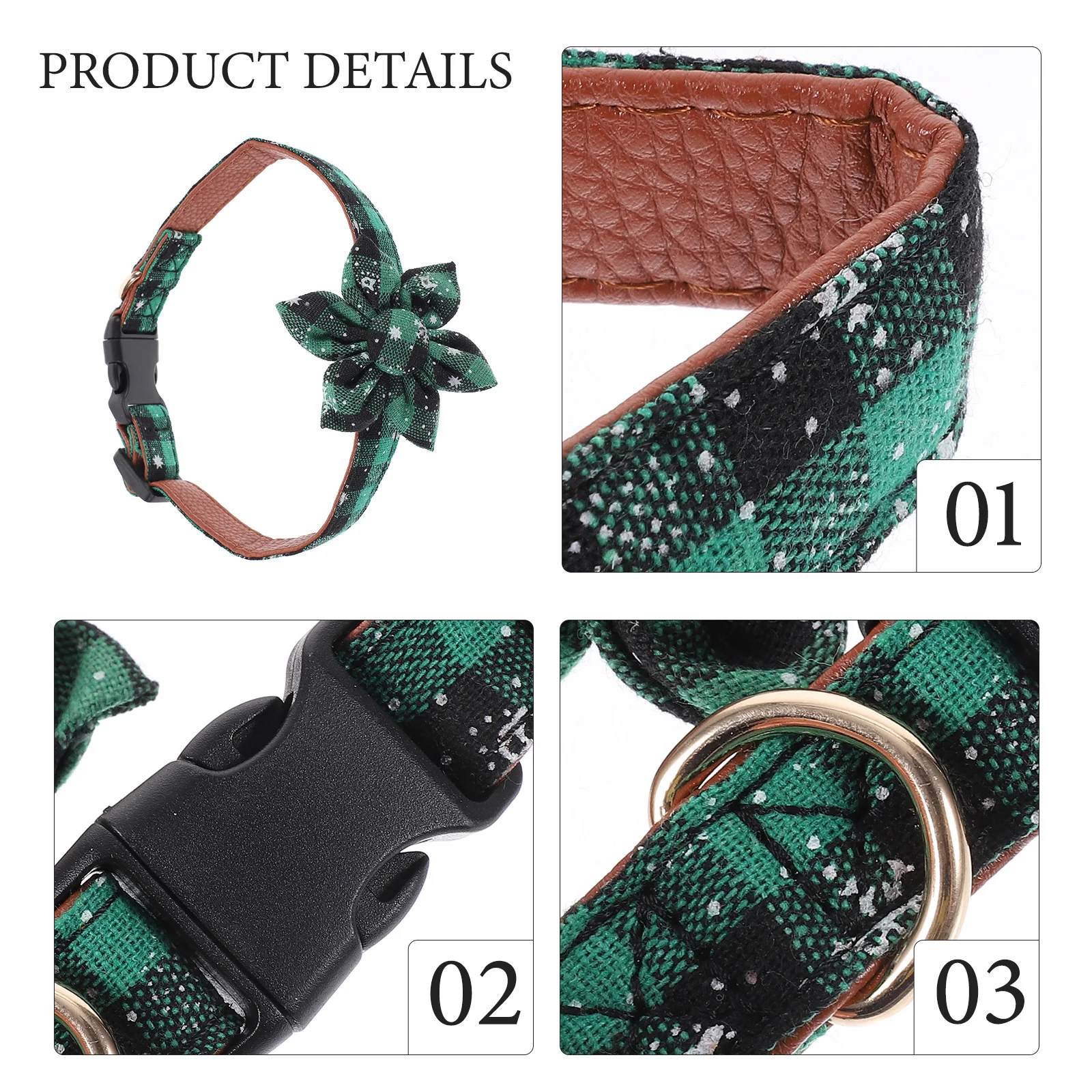 

Small Pet Adjustable Cat Dog Collar Christmas Collar Durable Breathable Safety Buckle Cute Party Accessory Dog Collars for Party