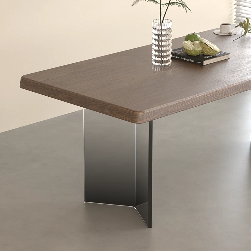 

Black transparent gradual change color dining table island desk bracket support legs table feet