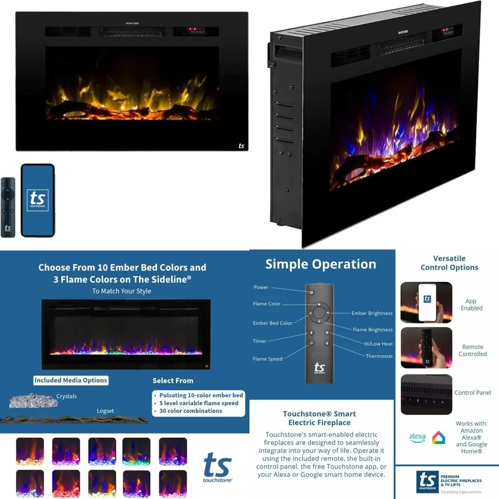 

Настенный электрический камин шириной 28 цветов пламени, обогреватель 1300 Вт