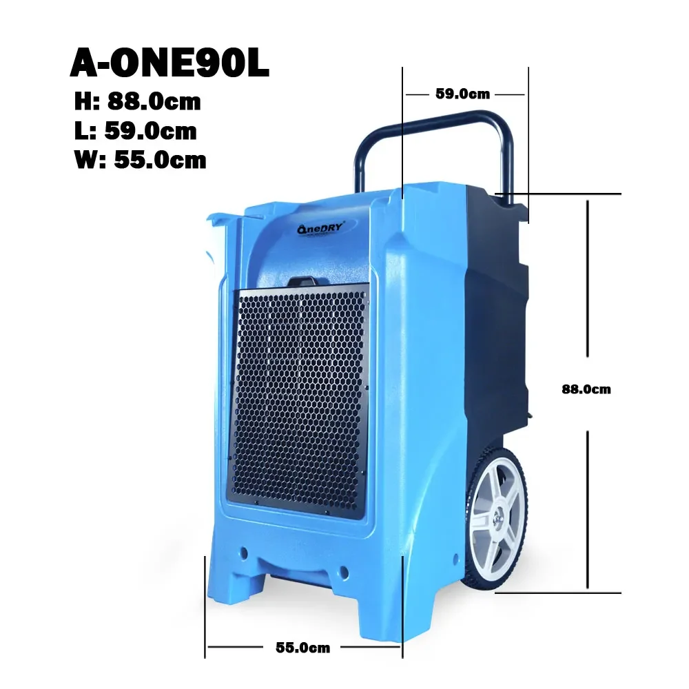 Portable Dehumidifier Electronic 90L/Day Capacity Auto Shut Quiet Operation 1500 Sq ft Coverage for Home Basement