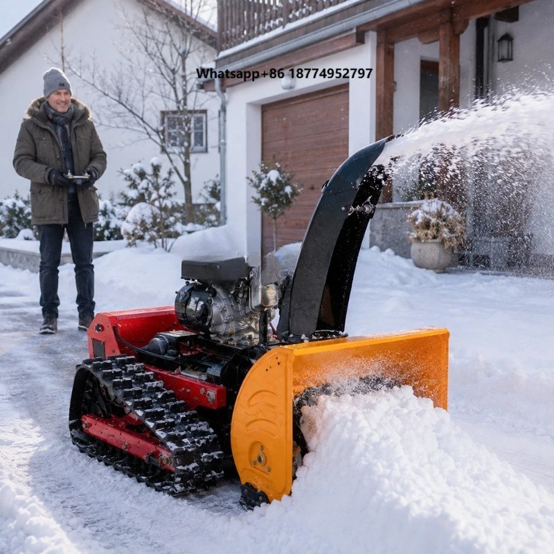 EU Stage V  Engine Remote Controlled Snow Blower with Mower Function and Motor for Municipal and Estate Winter Service