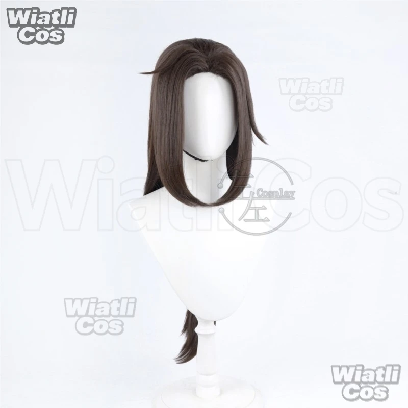 Avatar: Seven Havens Jay Cosplay Wig Brown Long‑Hair Slick‑back Ponytail Heat‑Resistant Fiber Wig Net Unisex Christmas Halloween view 3