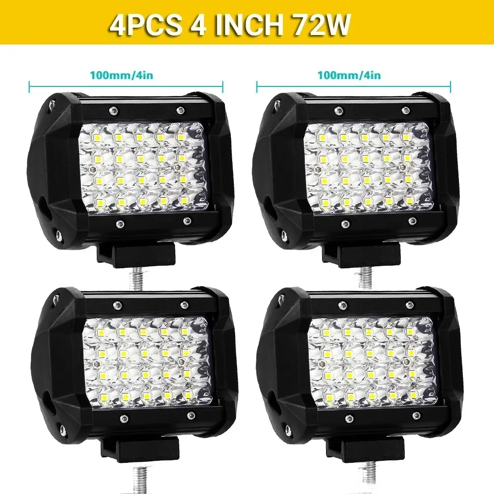 4/7/9/12/17/20 Inch Led Lichtbalk Voertuig 12V Werklamp Bar Spotlight Boot Barra Led Rijden Vrachtwagen ATV SUV 4x4 Lange Afstand