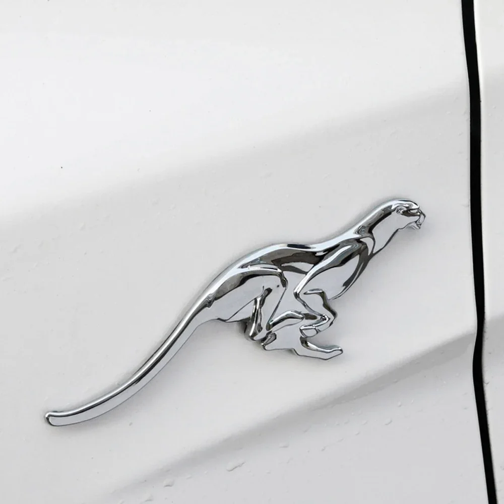 AUTCOAT, 1 Uds., decoración de Metal 3D para coche, adhesivo de leopardo de Metal, insignia para coche, pegatina con emblema para coches universales, Moto y bicicleta