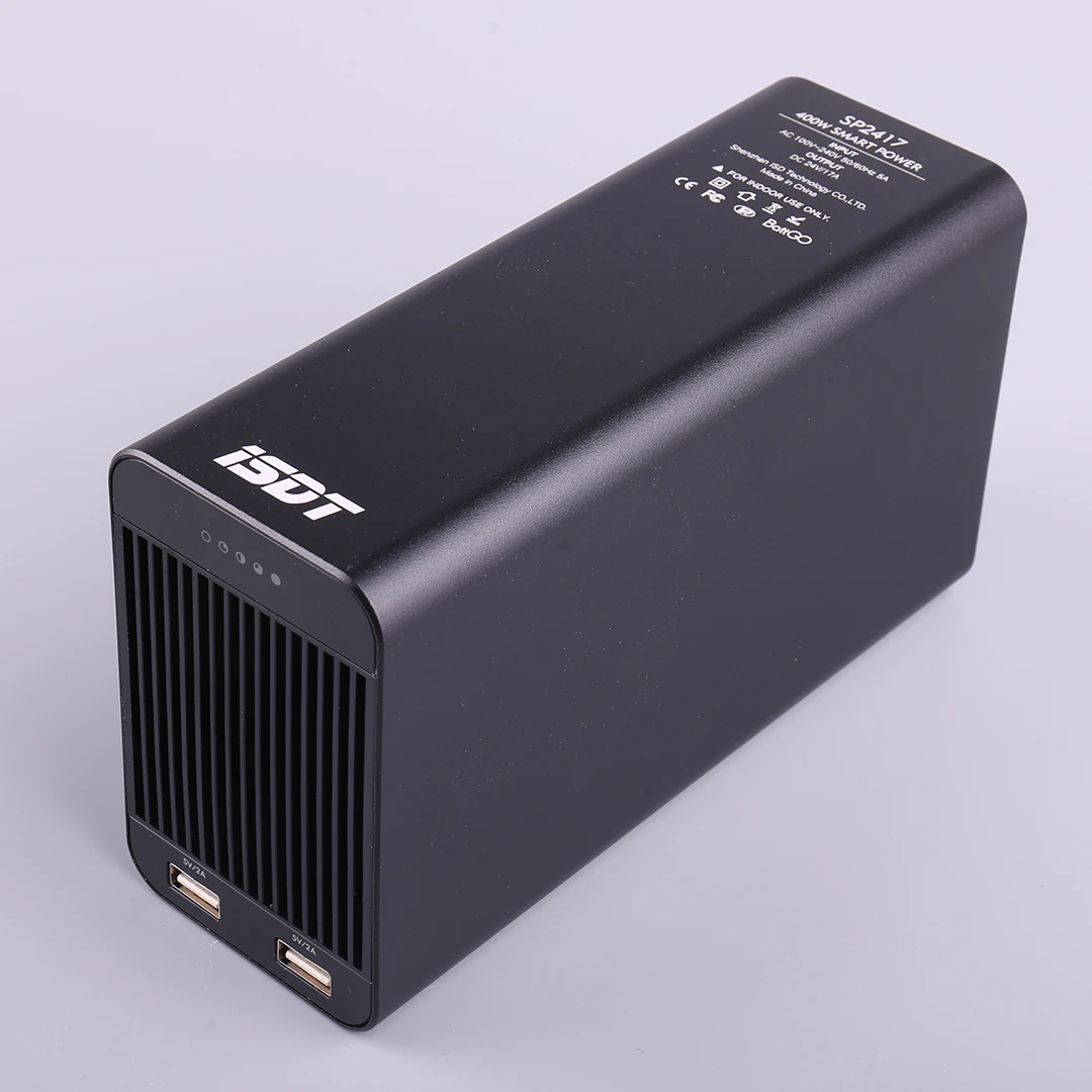 ISDT SP2417 400W / SP2425 600W / SP2433 800W RC Battery Charger Adapter High Power Switch Smart Control With LED USB Charging