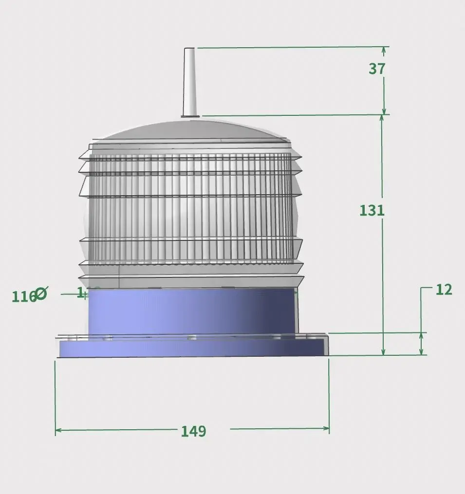 ploson-pnl-003-controle-de-la-lumiere-solaire-etanche-balise-d'obstruction-d'aviation-solaire-lumiere-led-aeroport-marine-voyant-d'avertissement