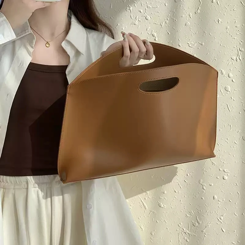 ミニマリスト-133-インチ-ラップトップ-ハンドバッグ-女性用-薄型-pu-レザー-中空ハンドル-ブリーフケース-a4-ドキュメントバッグ-オフィス-通勤