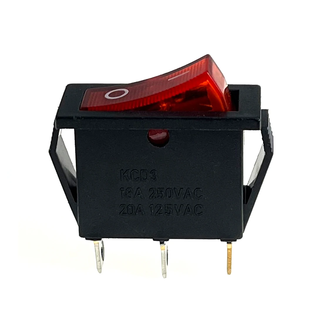 10pcs 28*10.5mm Latching Rocker Switch Power Switch 3 Pins With Light 15A 250V New Wholesale Price