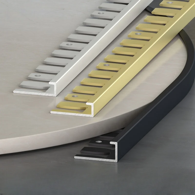 

Recessed Curved LED Aluminum Profile Stair Non-Slip Strip Step Edge Banding DIY Flat Stitching Floor Bendable Hard Strip Light