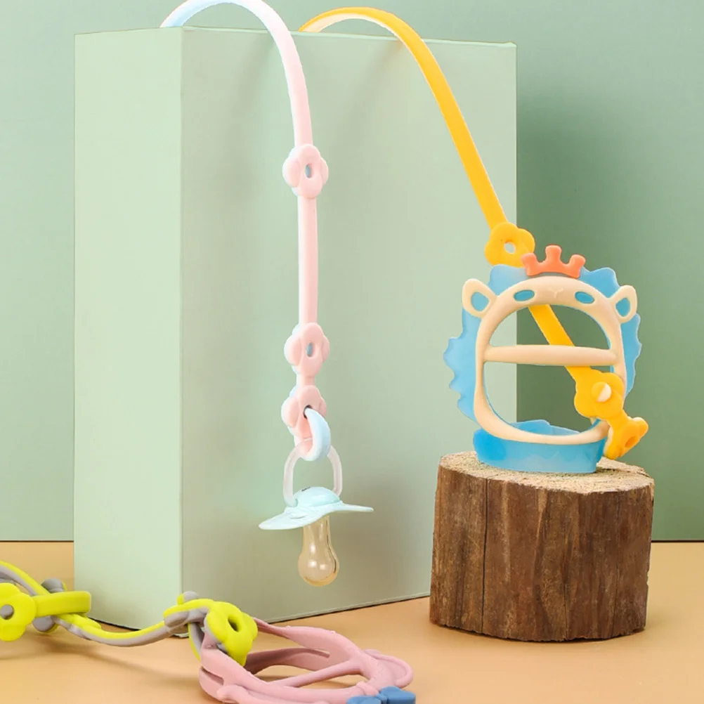 2 قطعة مكافحة خسر مشابك مصاصة للرضع سيليكون زجاجة الطفل الأشرطة خفيفة الوزن حزام الأمان ل اللهايات التسنين المهديء سيليكون