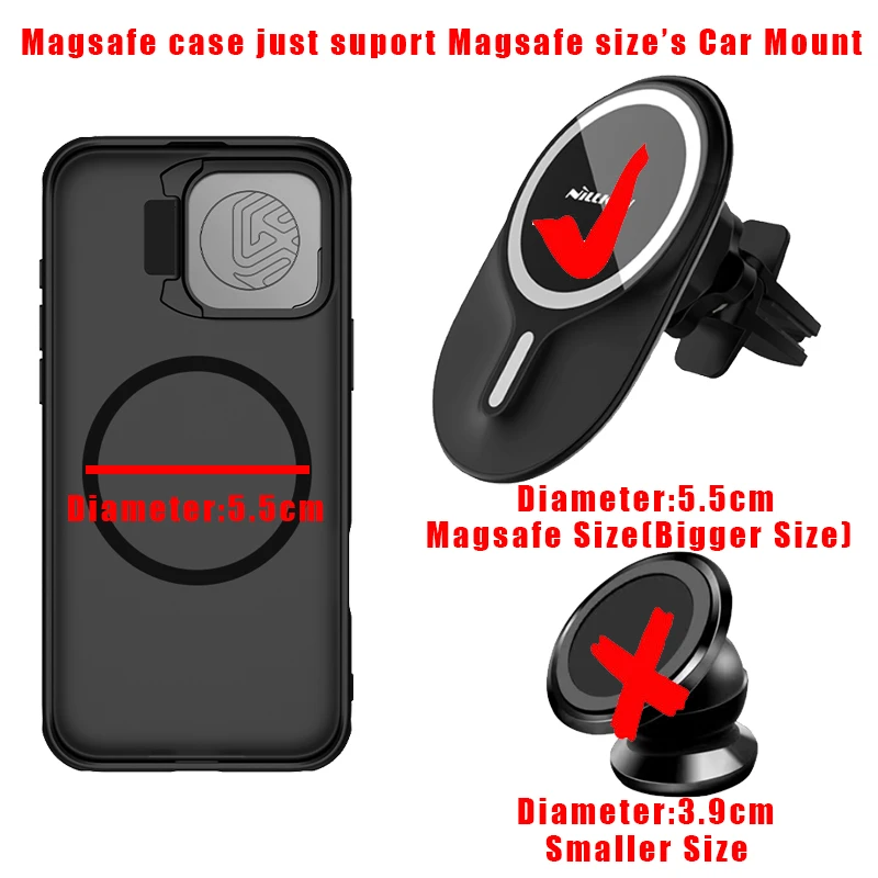 NILLKIN for iPhone 16 Pro Max / 16 Pro case Magnetic Adapt Magsafe Lens 360 full Camera Protection CamShield Back cover