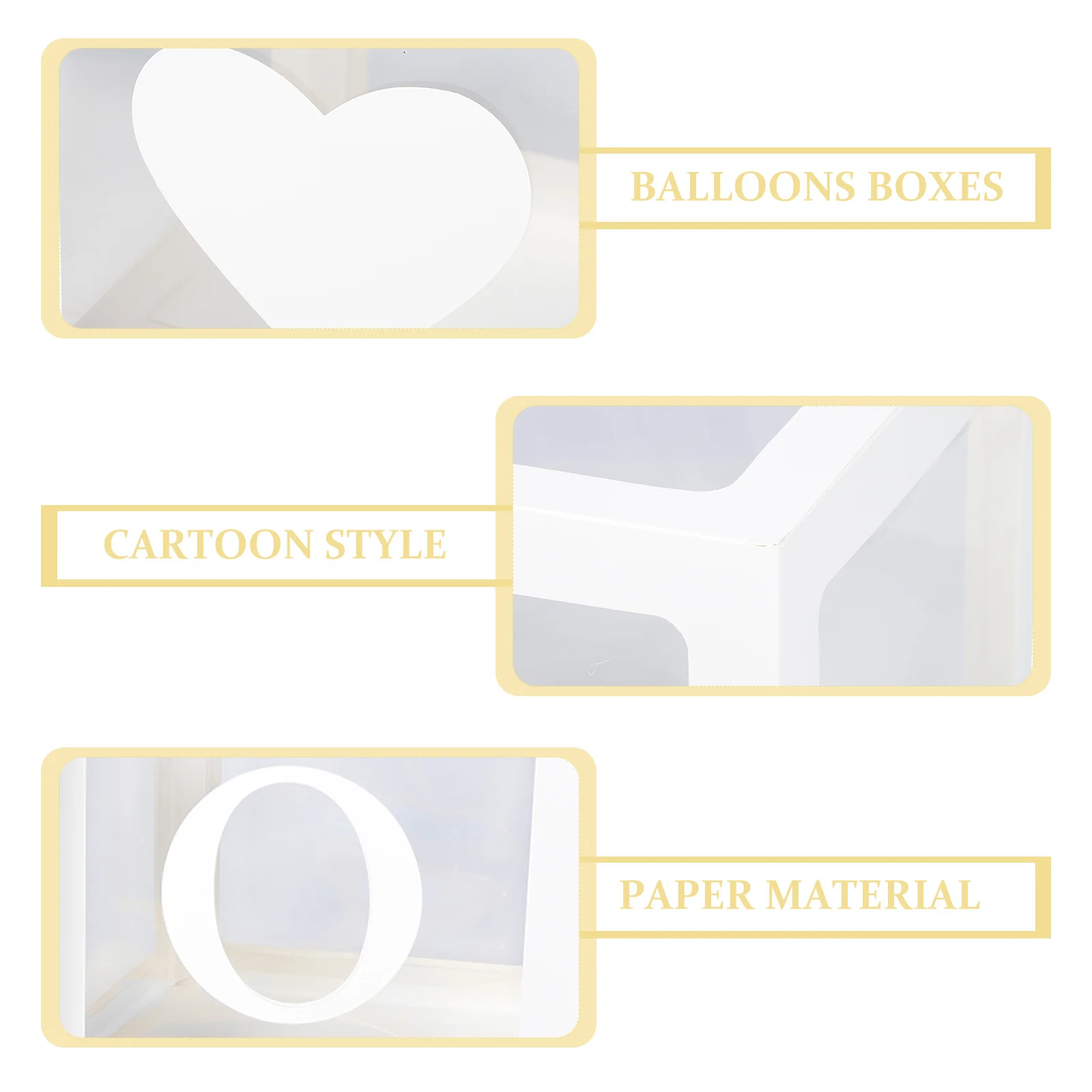 

4Pcs Baby Balloon Boxes Clear Blocks Birthday Decorations Lightweight Stable Baby Shower Party Photo Props Balloon Boxes