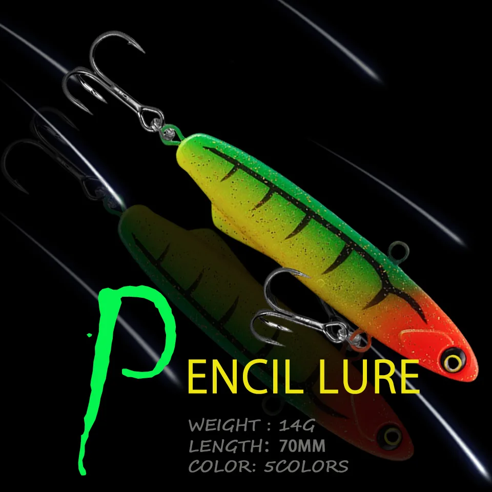 WALK FISHPencil Fishing Shiriten Baguette Lures 7cm Rattins Vibs Soft Lure Baits 14g Pesca jig Fishing Whopper Plopper Tackle