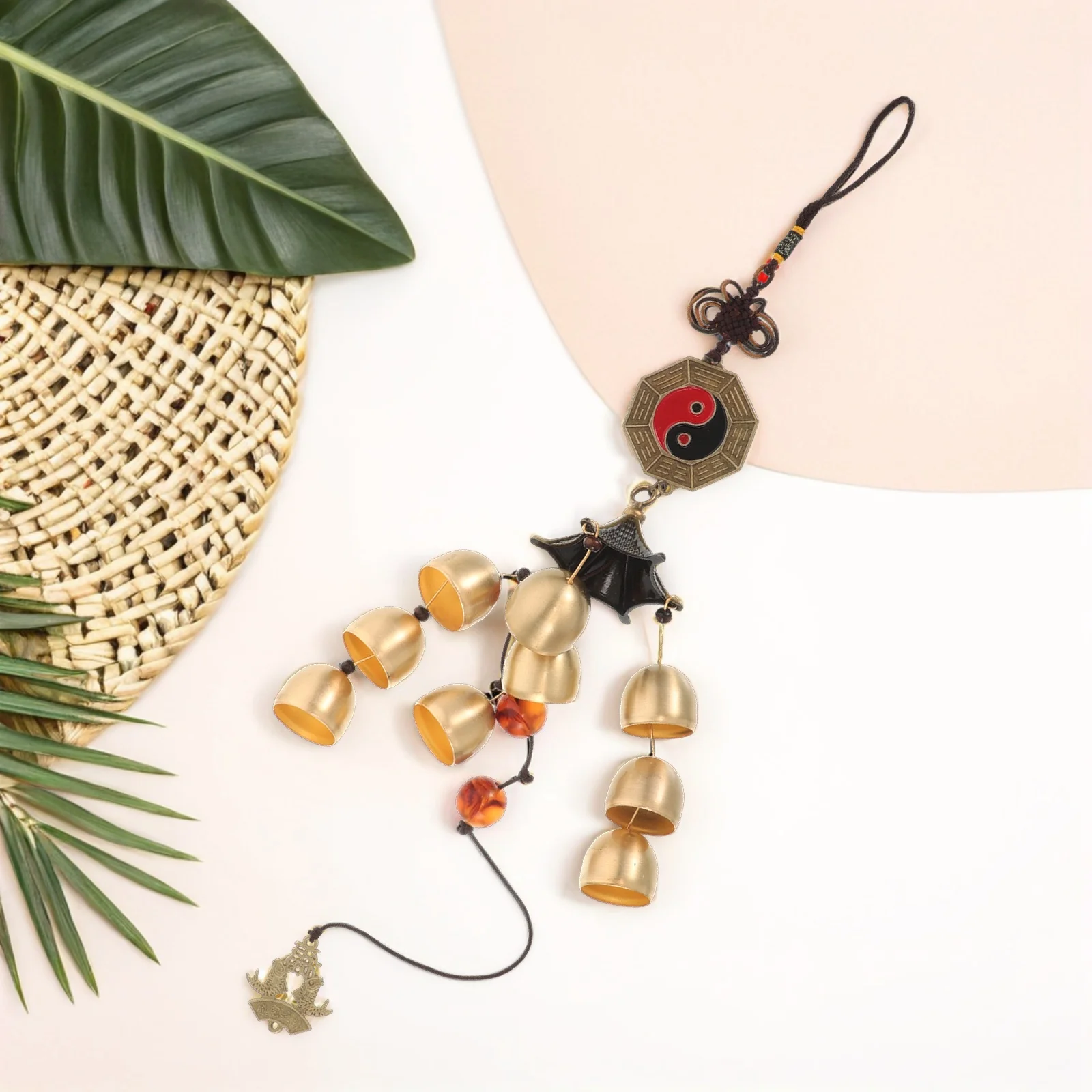 

Brass Wind Chime for Outside Elegant Metal Wind Bell with Crisp Sound Outdoor Garden Decor Feng Shui Hanging Chime for Doorway