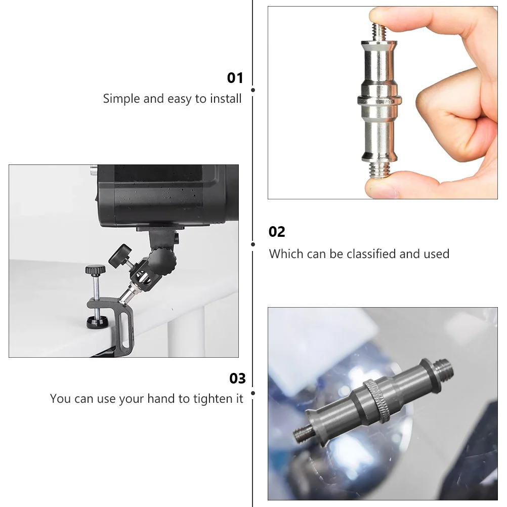 

6pcs Metal 1/4 Inch To 3/8 Inch Threaded Screw Adapter Spigot Converter For Action Camera Mount Tripod Flash Light Stand Cold