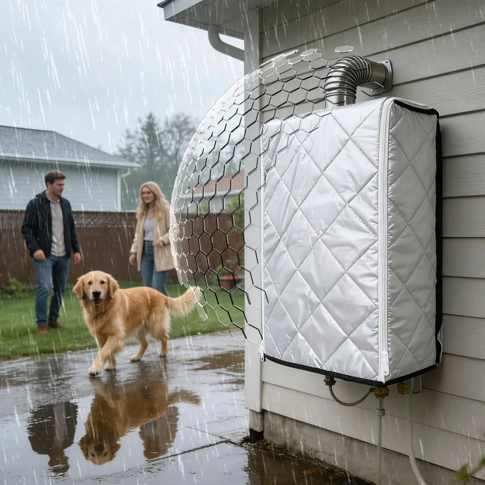 Tankless Water Heater Cover Outdoor Waterproof Dustproof Outdoor Tankless Water Heater Cover For Cold Weather Winter Rain Snow
