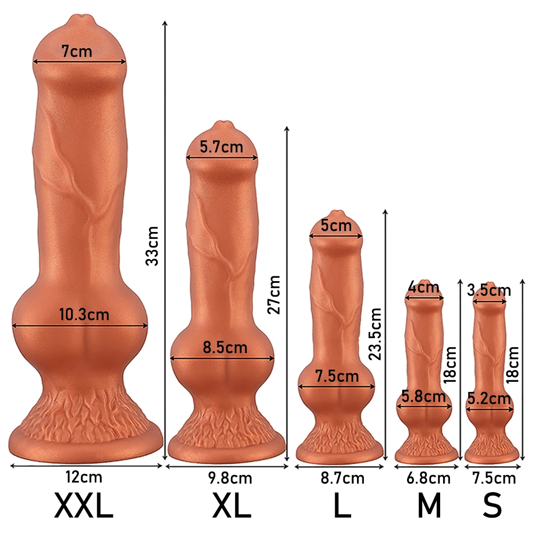 Oversized Liquid Silicone Dog Dildos Anal Plug Soft Penis Anal Dilator Stimulate Vagina Anus Animal Phallus Butt Plug Sex Toys