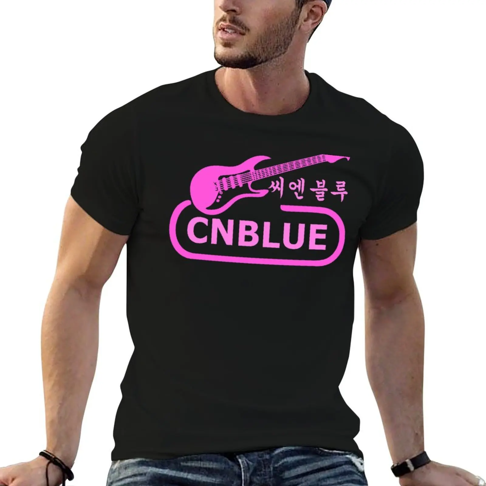 

Awesome KPop Rock Band CNBlue in Hangeul (Korean) T-Shirt cotton tshirt 100% g man t shirts for men T-Shirt