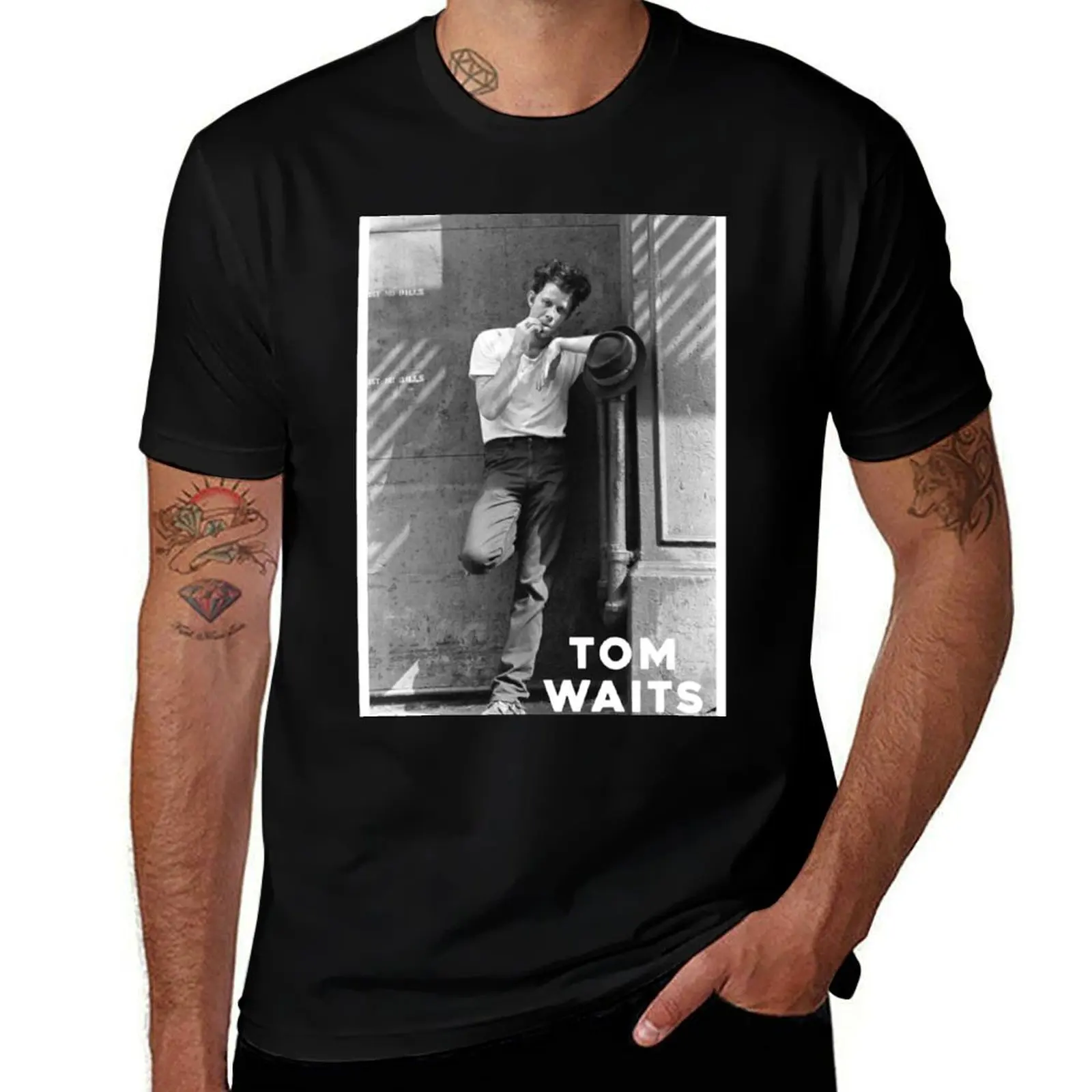 

Tom Waits T-Shirt man t shirts for men black cotton t-shirt plain for man package t shirt custom print T-shirt