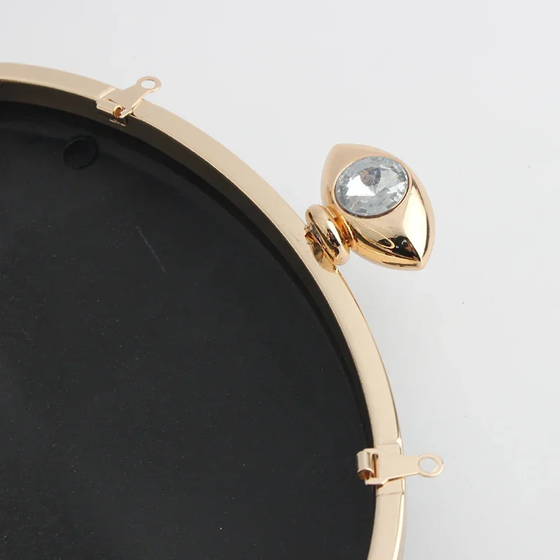 1PC Oval Boxed Metal Clutch Frame Handle Bag Flip Box Clutch Frame Clutch Women Bags Wallet Elegant Party Dinner Bag