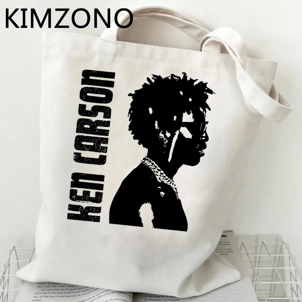 Ken Carson shopping bag cotton shopper handbag bolso reusable bolsas de tela bag fabric cloth sac cabas net cabas