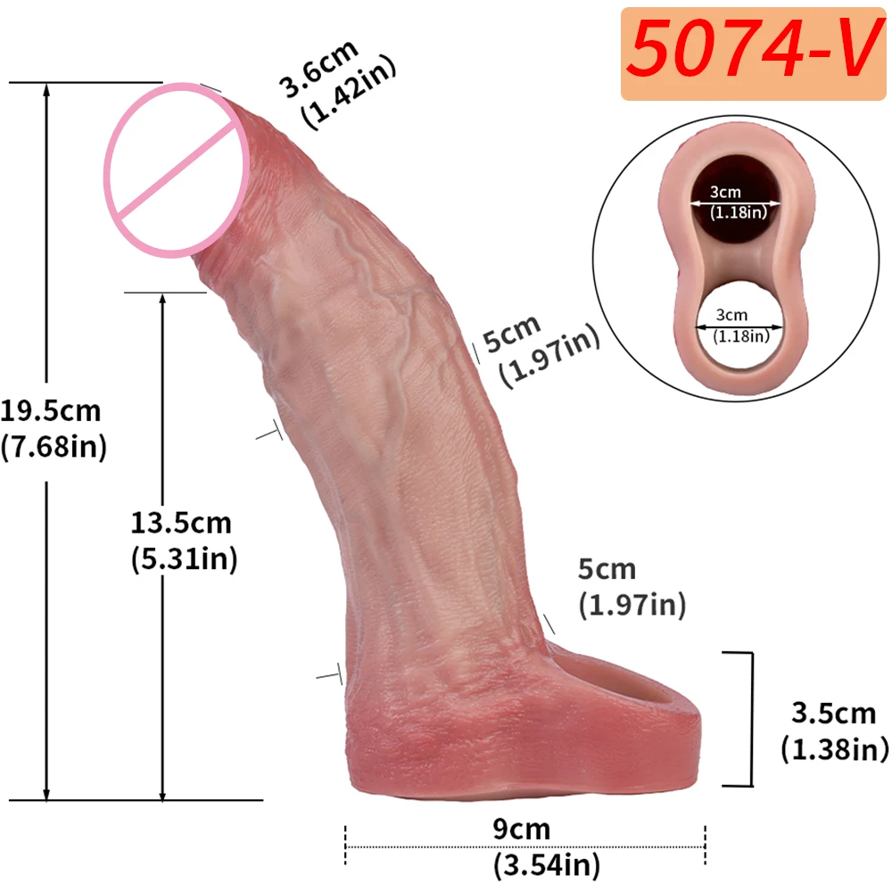 SXXY يهتز القضيب كم ملحقات الواقي الذكري سيليكون ذكر ديك موسع غمد مع 10 طرق الاهتزاز لمتعة الأزواج #2