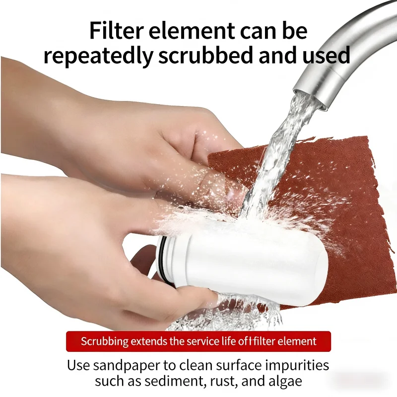 Faucet Tap Water Filter Purifier Removable Washable Filter Small Physical Filtering For Home Kictchen