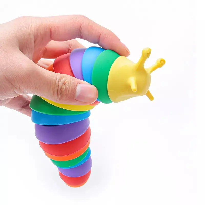 Caterpillar Toy Stress Reliever Toys Fidget Toys Children Slug Puzzle Peristalsis Funny Caterpillar Anti Stress Squishy Toy