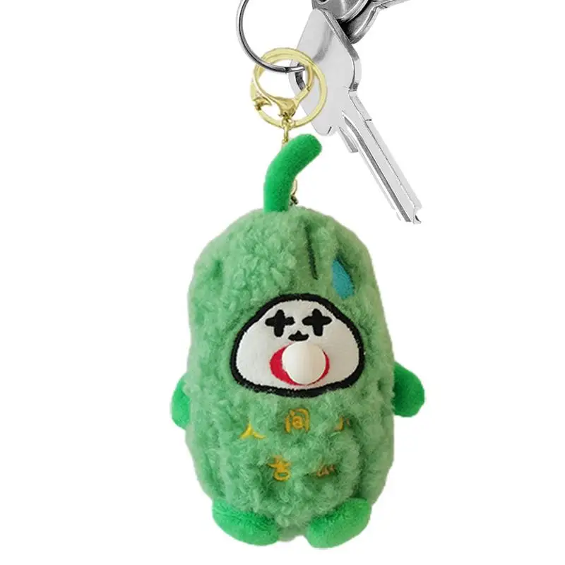 Pop Sleutelhanger Rugzak Groen Plushie Sleutelhanger Pluche Speelgoed Poppen Grappige Sleutelhanger Knuffel Dier Sleutelhanger Voor School Carnaval Beloningen