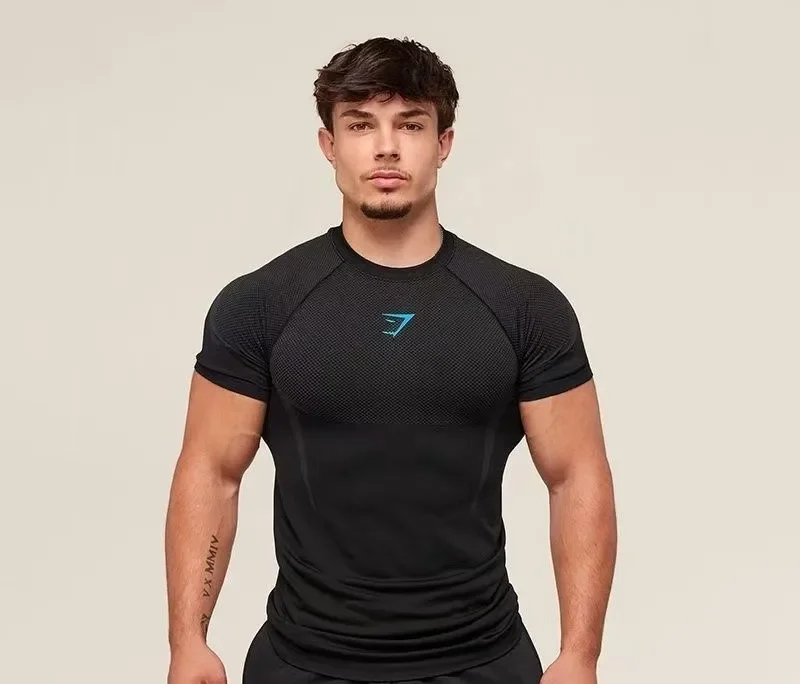 Men's Fitness T-shirt 3D Printed Running Training Outdoor Sports Minimalist Family Clothing Quick Drying Elastic Lightweight Top