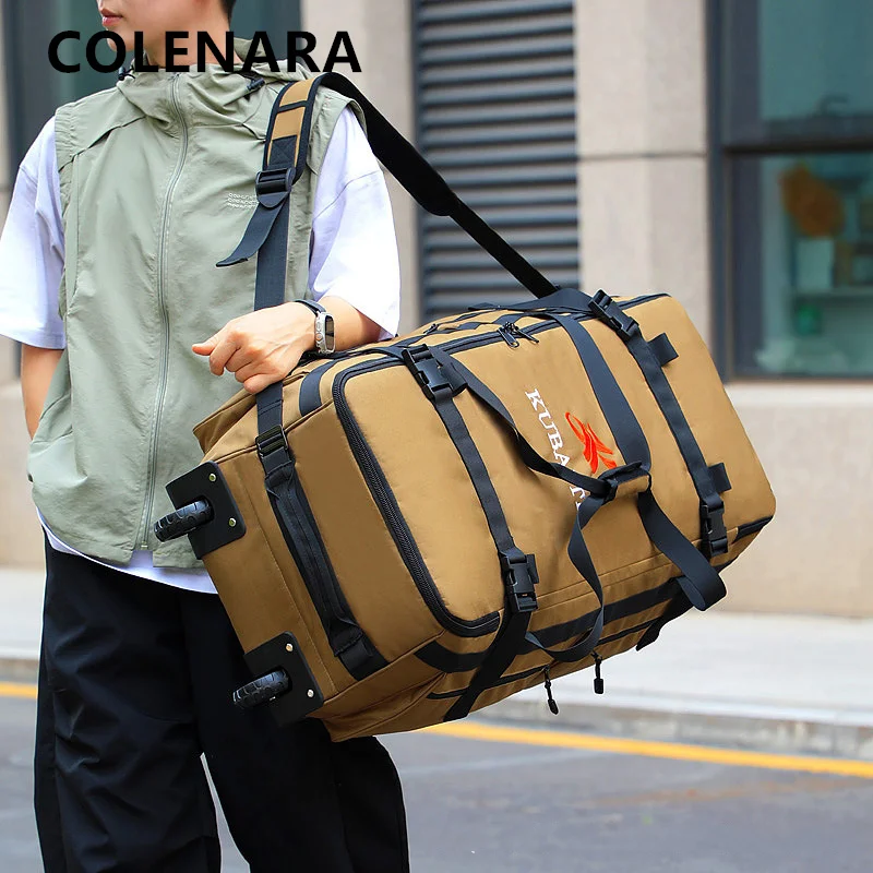 COLENARA sac à main multifonctionnel Oxford tissu grande capacité sac de voyage pour hommes sac de rangement pliable avec roues sac à bagages