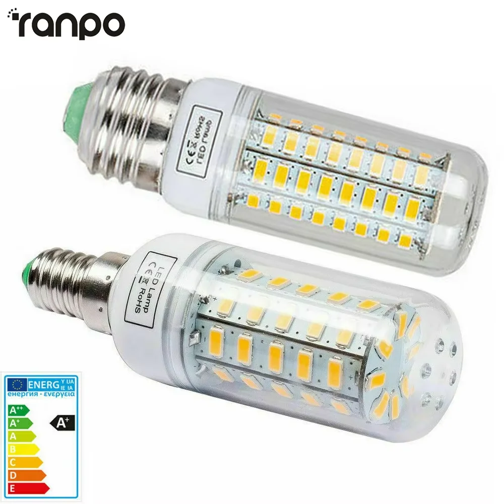 7-15W E27 lámpara LED E14 LED SMD5730 220V bombillas de maíz 24 36 56 72LED lámparas LED candelabro para decoración del hogar ampolla luz Led