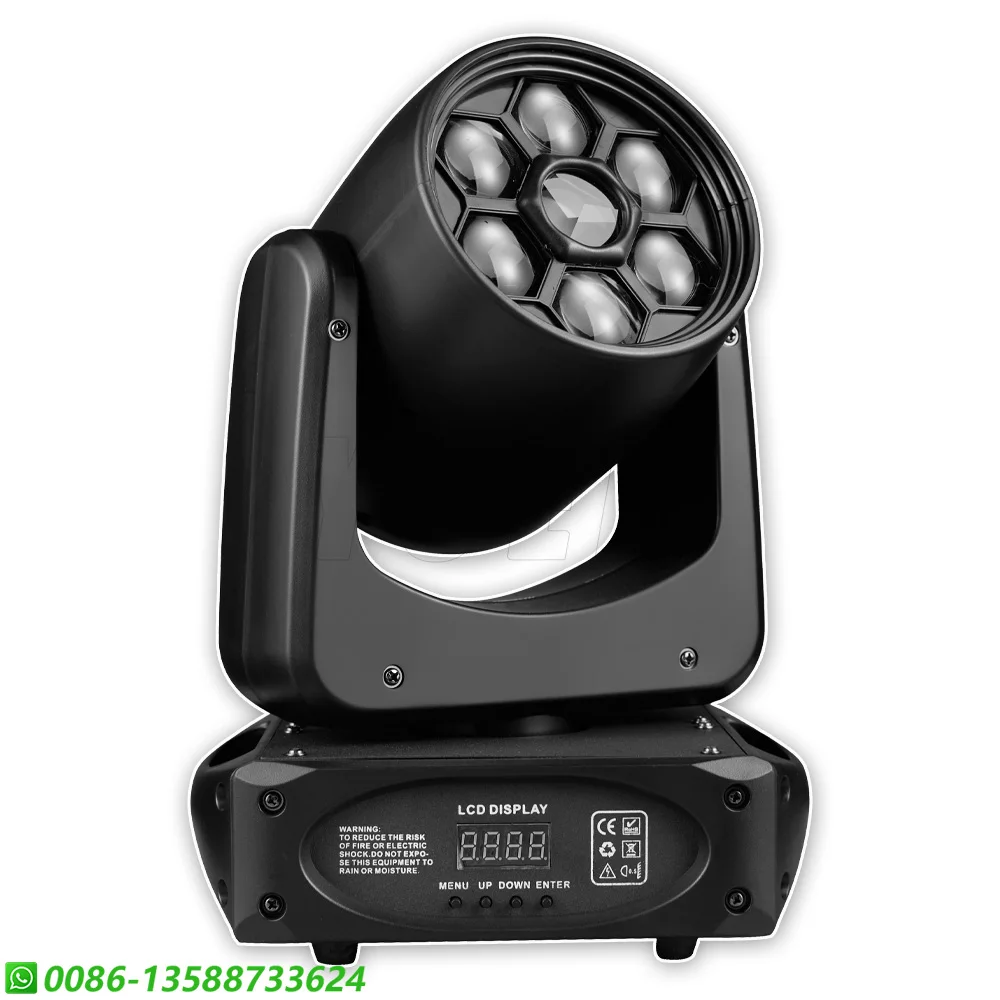 Beam Eye Gobo Padrão Moving Head Stage Iluminação, lâmpada branca Bead para festa de férias Disco Dj, venda quente, 6x10W, RGBW + 1x80W, 150W