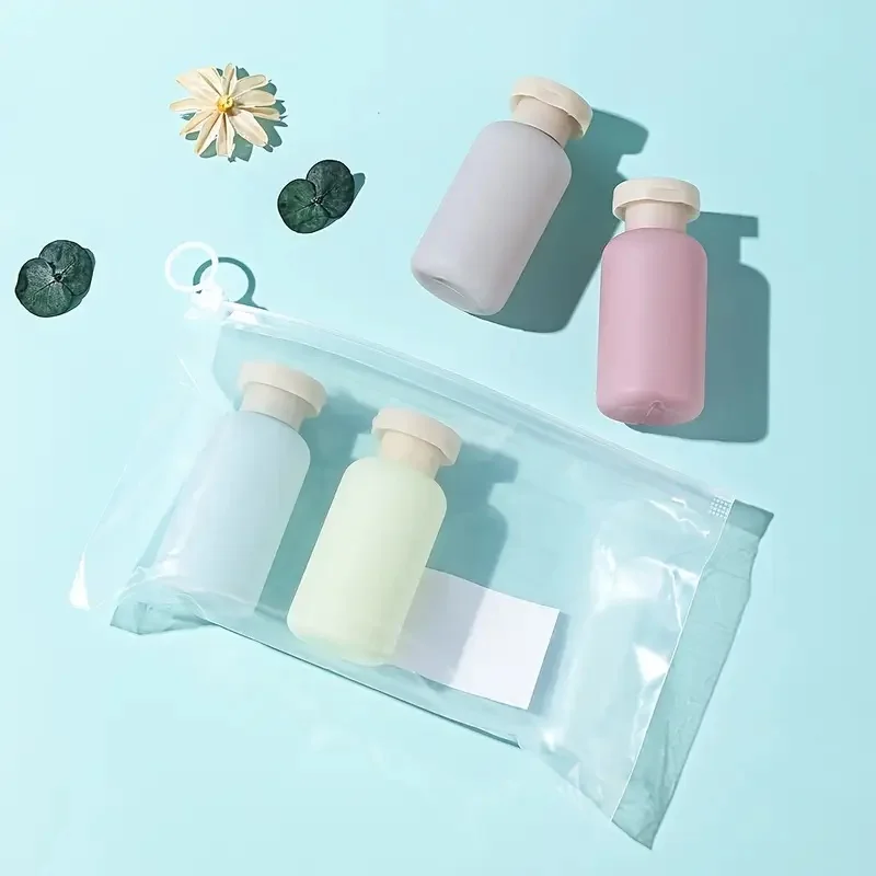 Bottiglie da spremere da 100 ml con tappo ribaltabile Riutilizzabili in plastica da viaggio Lozione ricaricabile Shampoo Balsamo vuoto