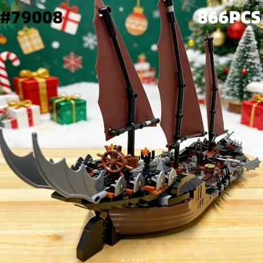 

Наборы строительных блоков «Пиратский корабль-призрак» 79008, совместимые с деталями Lego, подходят для рождественских подарков, игрушки, 866 деталей