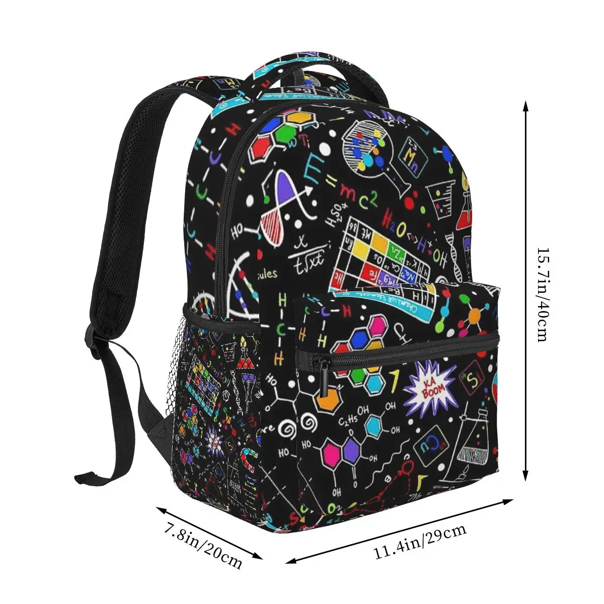 Mochilas escolares Genius para meninos e meninas, mochila para estudantes, mochila para laptop dos desenhos animados, bolsa de ombro grande capacidade