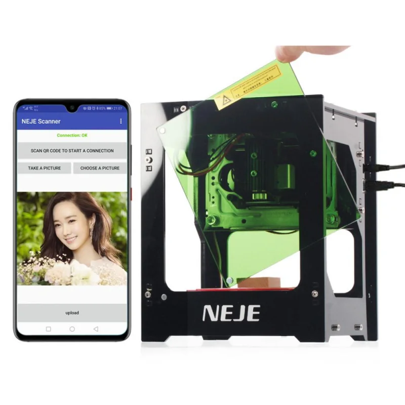 Hot NEJE DK-8-KZ 3000mw USB Laser Engraving Machine Best DIY Printer Engraver With Protective Panel