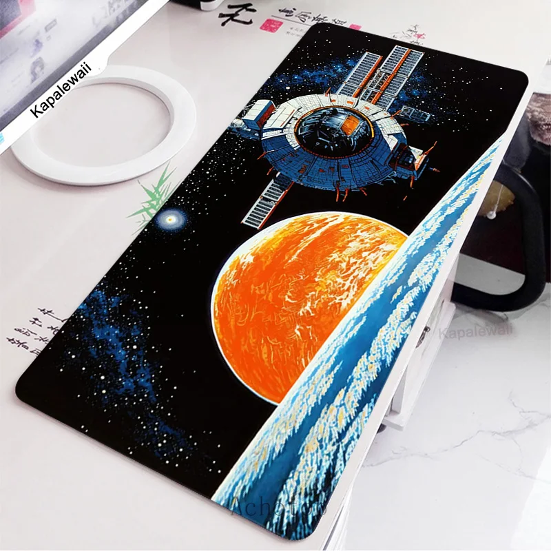 Space Gaming Mouse Pads Table Mats Computer Mousepad Company Big Desk Pad 100x50cm Large Gamer Mousepads Solar System Mouse Mat