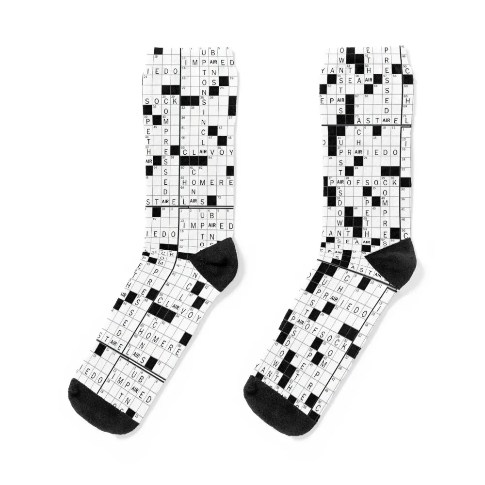 

Crossword Make a Colorful Socks funny sock christmas gifts New year's luxe Socks For Women Men's