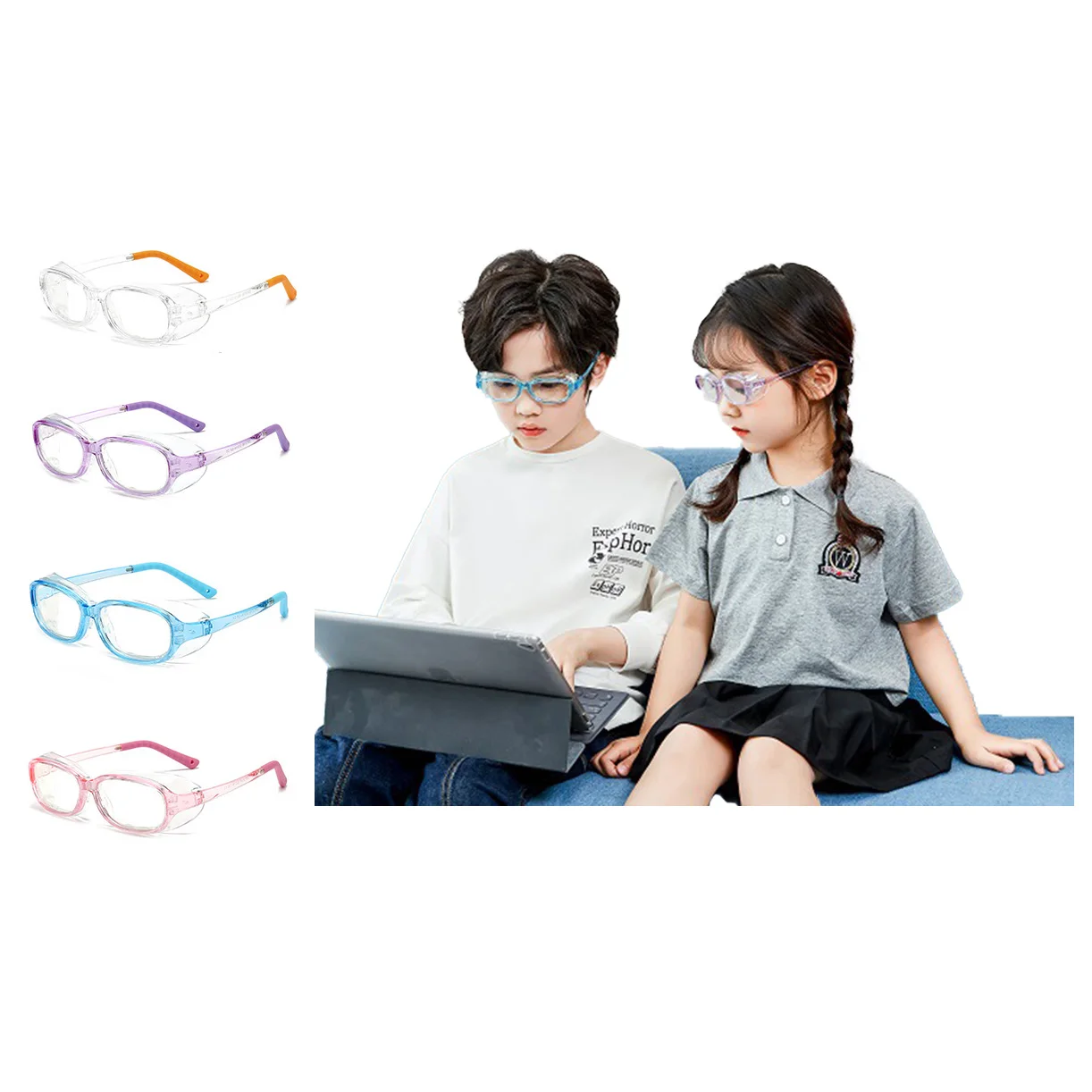 

Kids Moisturizing Goggles Child Boy Girl Silicon Pad Blue Light Blocking Glasses Anti Fog Eyeglasses Prescription Myopia Frame