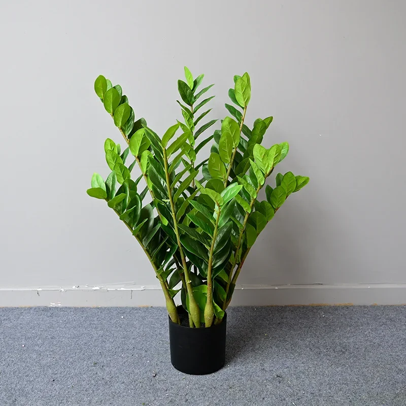 51in Gefälschte Pflanzen Große Künstliche Ficus Pflanzen Zweige Kunststoff Gefälschte Leafs Grün Banyan Baum Für Haus Schlafzimmer Garten Shop Decor – Detail 8