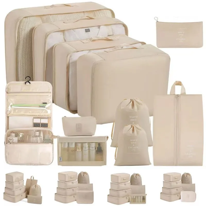 7pcs Set Foldable Clothes Sorting Organizer Bag Portable Luggage Travel Storage Bags,Travel Clothing Organizer,Packing Cubes